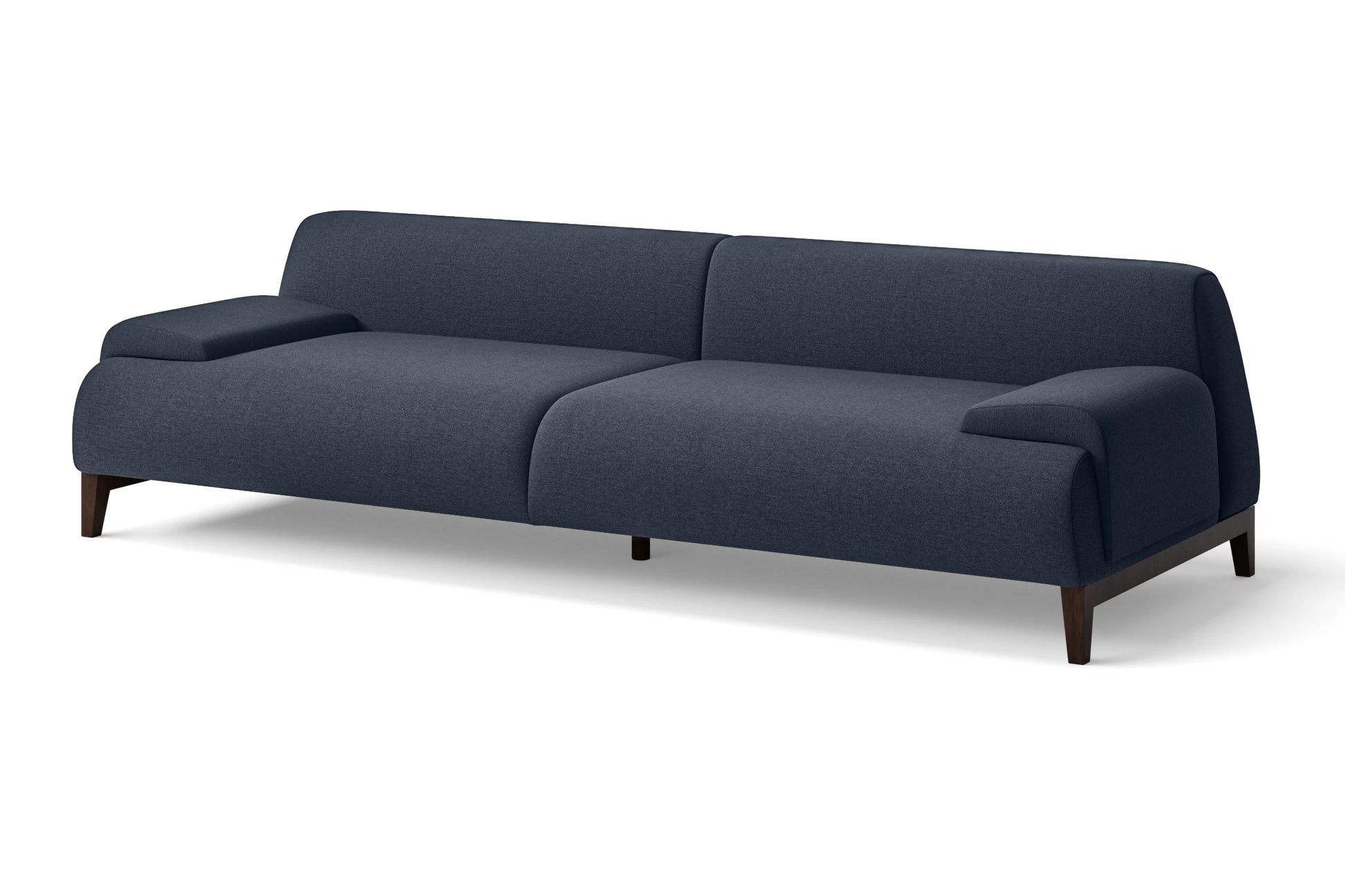 Pavia 4 Seater Sofa Dark Blue Linen Fabric