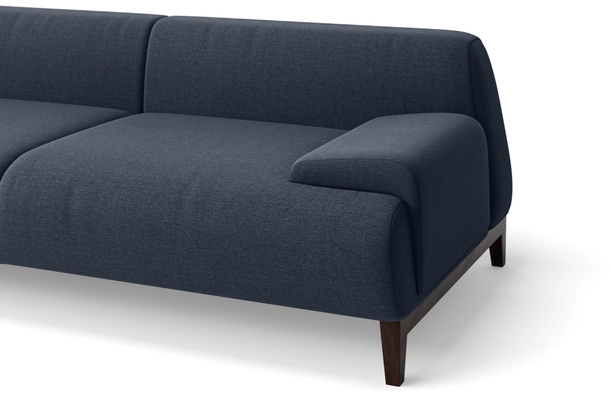 Pavia 4 Seater Sofa Dark Blue Linen Fabric