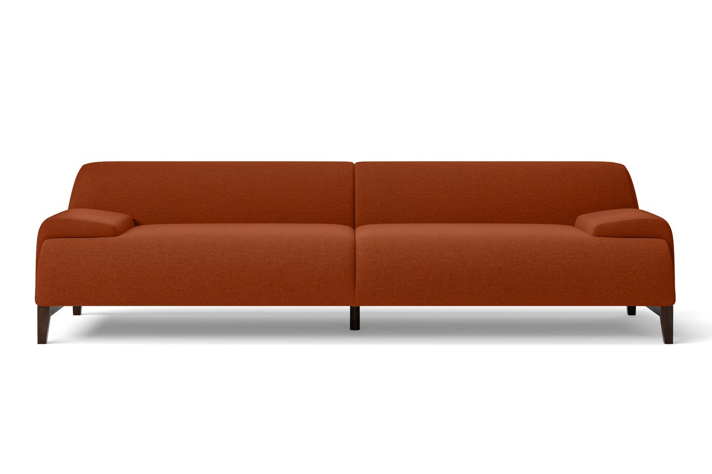 Pavia 4 Seater Sofa Orange Linen Fabric