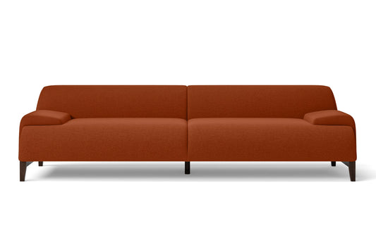 Pavia 4 Seater Sofa Orange Linen Fabric