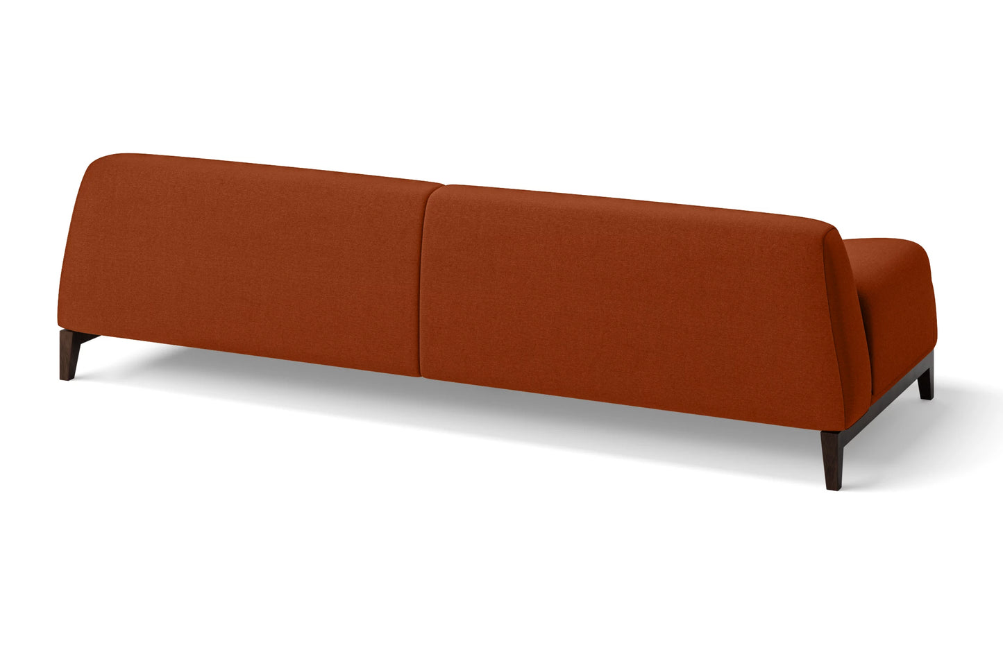 Pavia 4 Seater Sofa Orange Linen Fabric