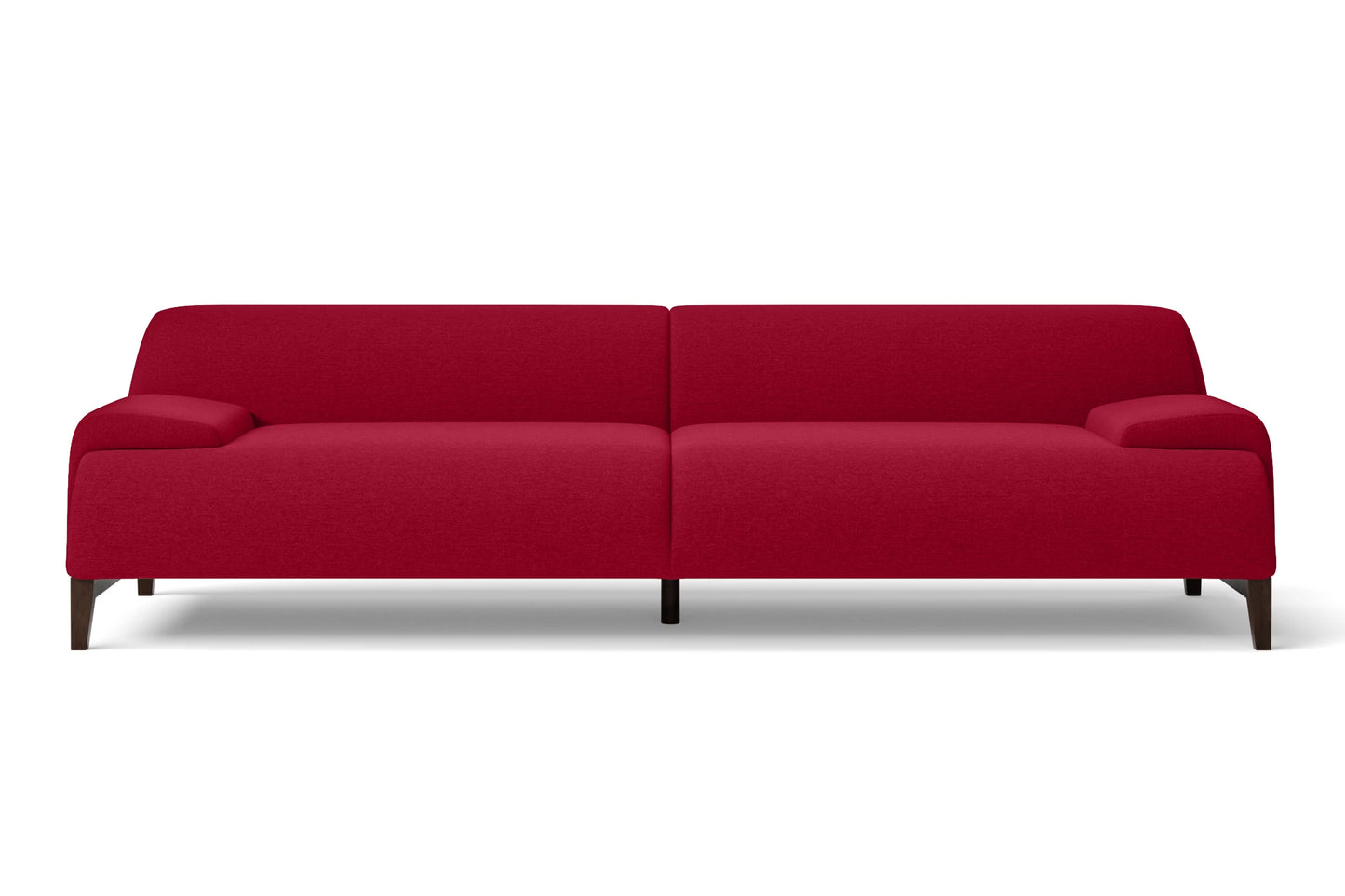 Pavia 4 Seater Sofa Red Linen Fabric