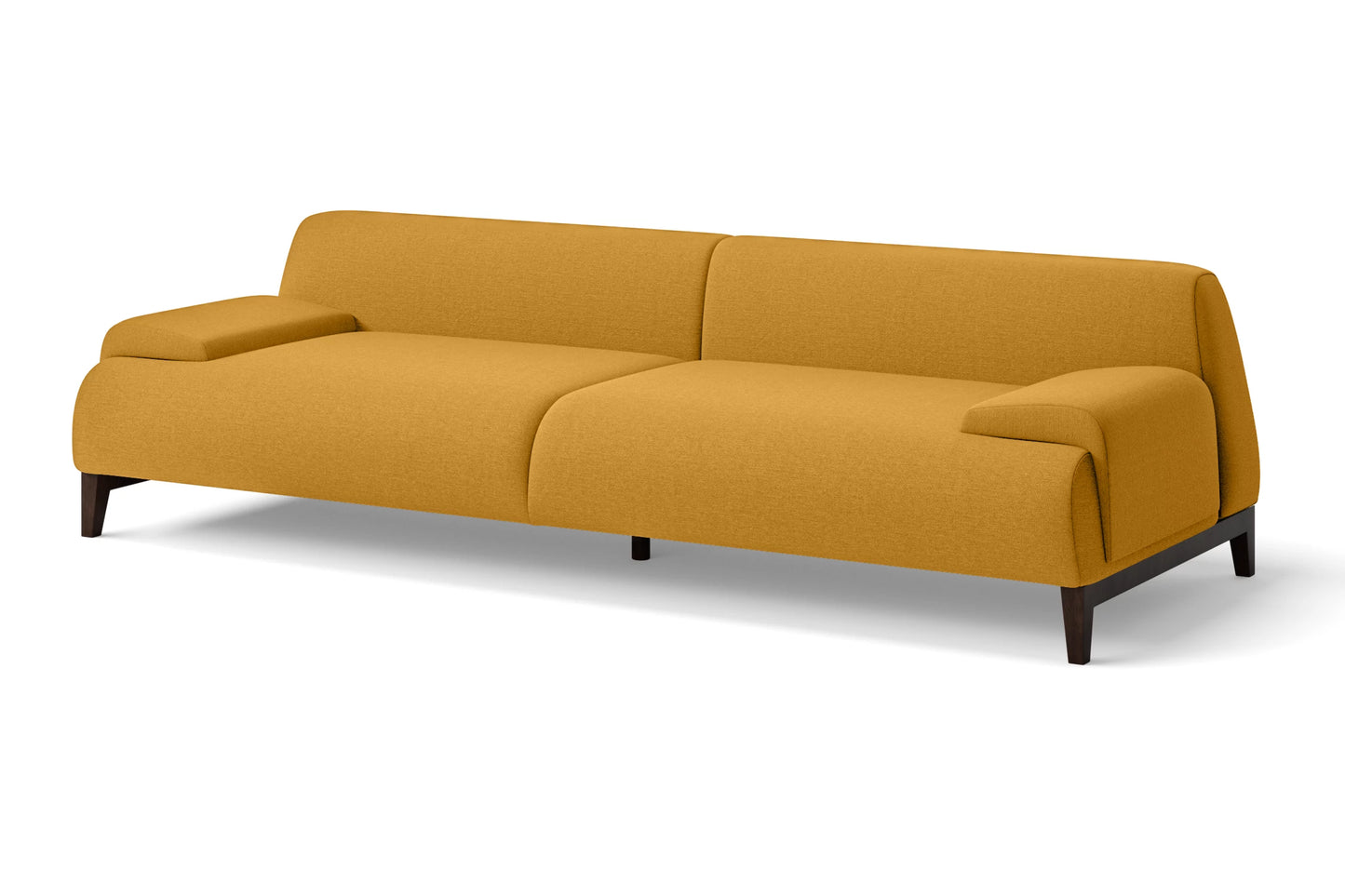 Pavia 4 Seater Sofa Yellow Linen Fabric