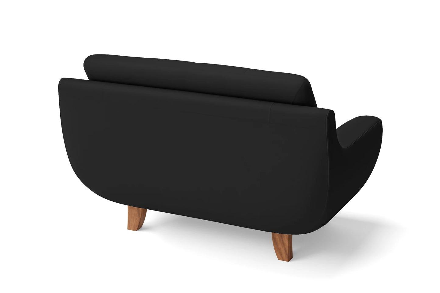 Perugia 2 Seater Sofa Black Leather