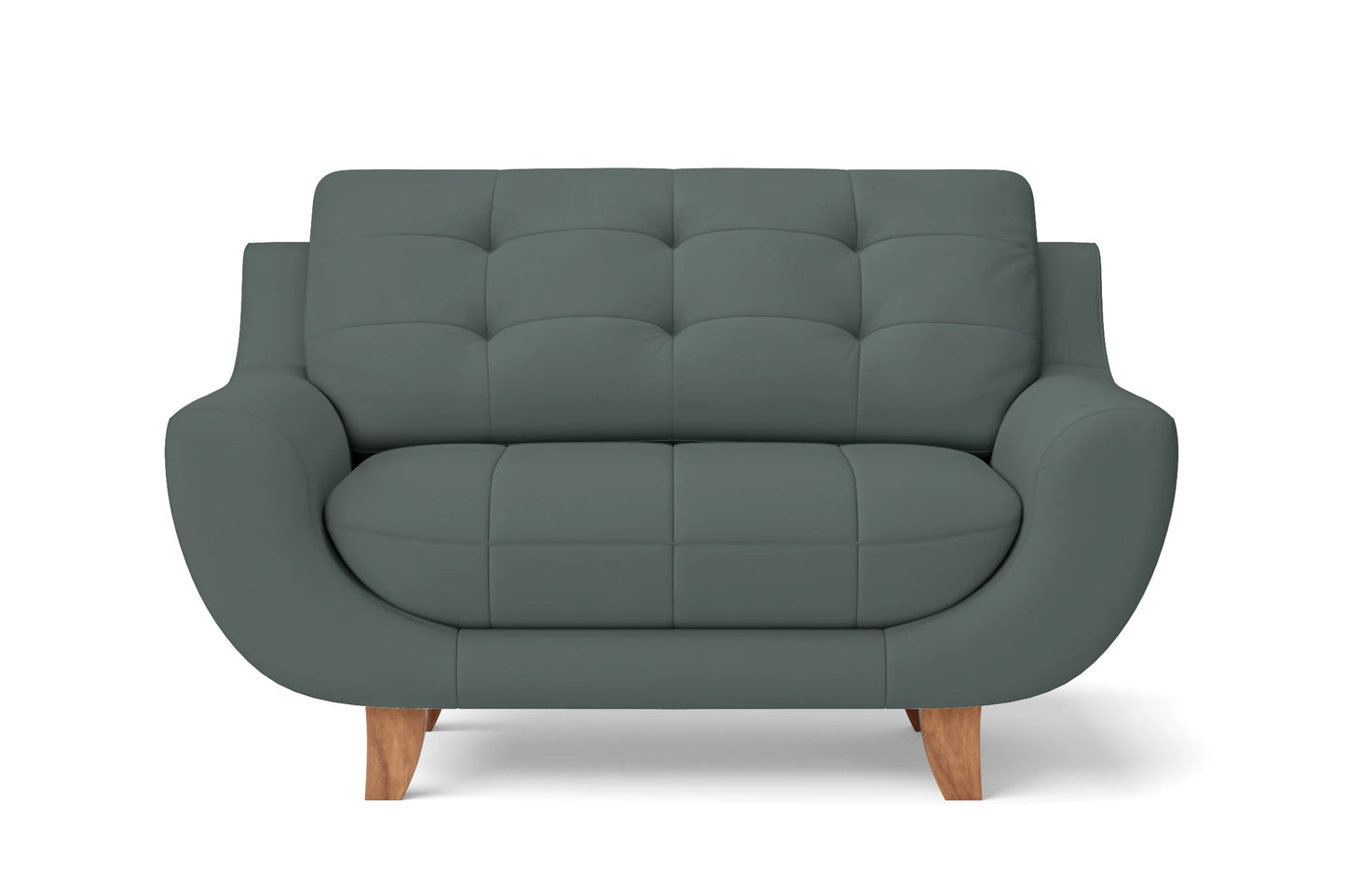 Perugia 2 Seater Sofa Dusky Turquoise Leather