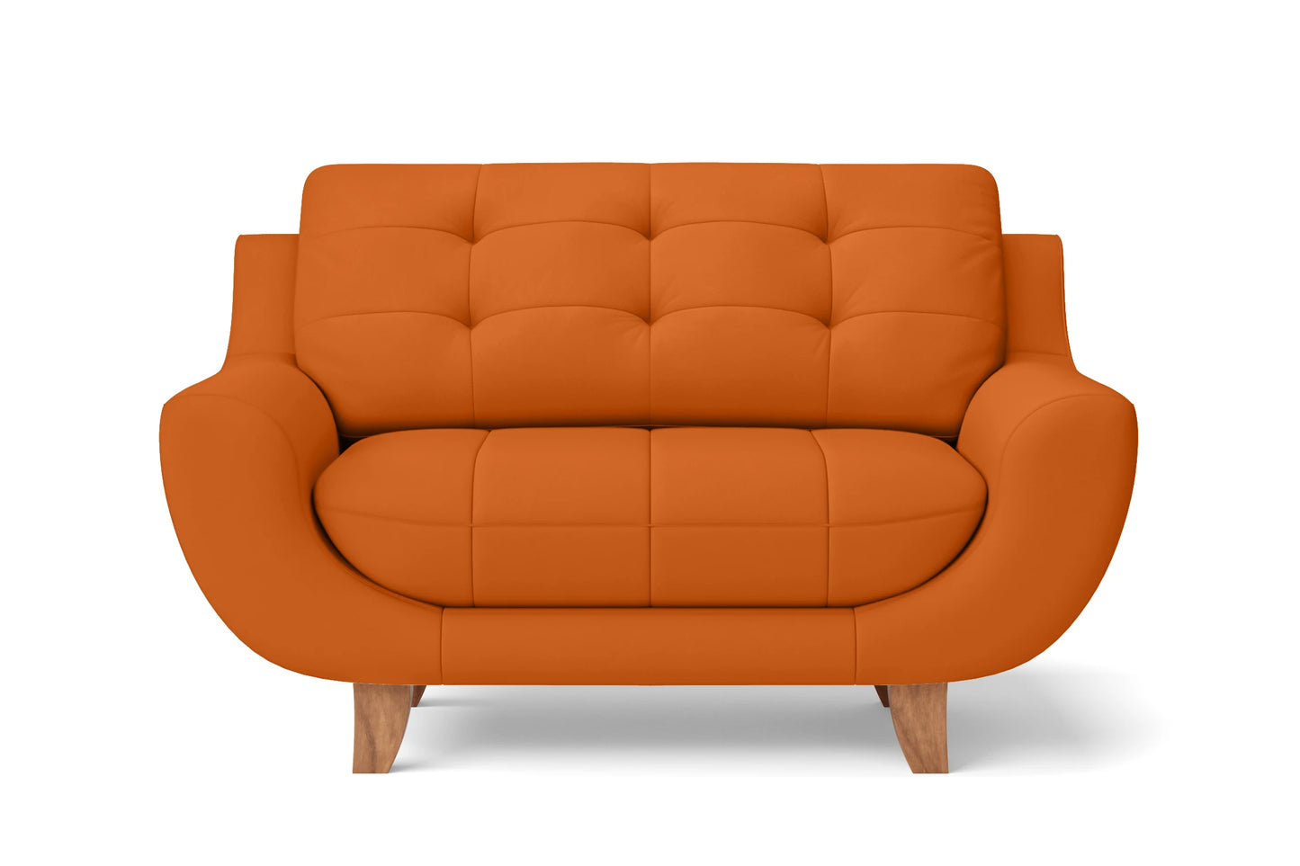 Perugia 2 Seater Sofa Orange Leather