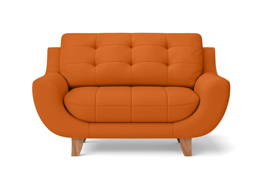 Perugia 2 Seater Sofa Orange Leather