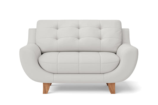 Perugia 2 Seater Sofa White Leather