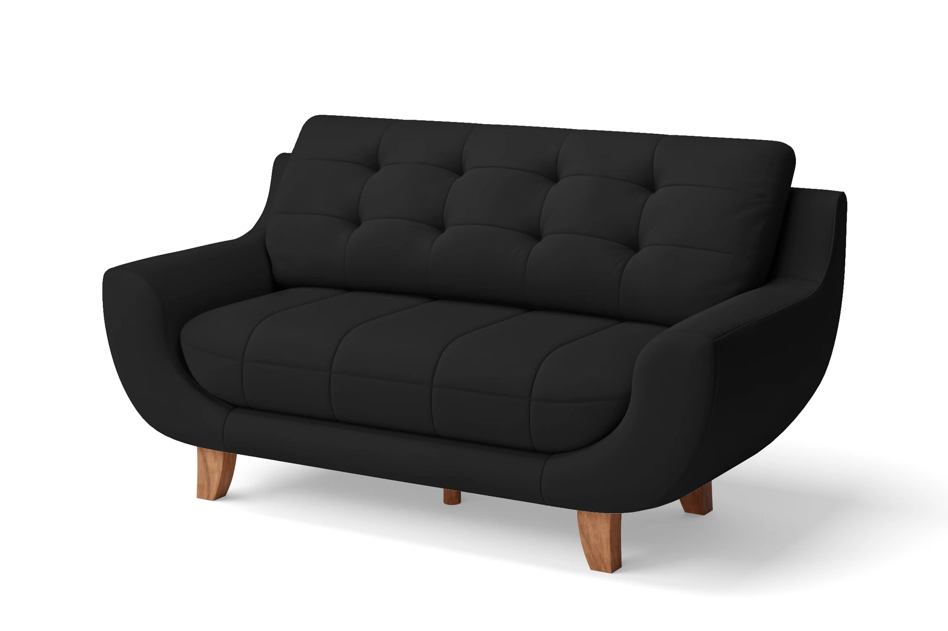 Perugia 3 Seater Sofa Black Leather