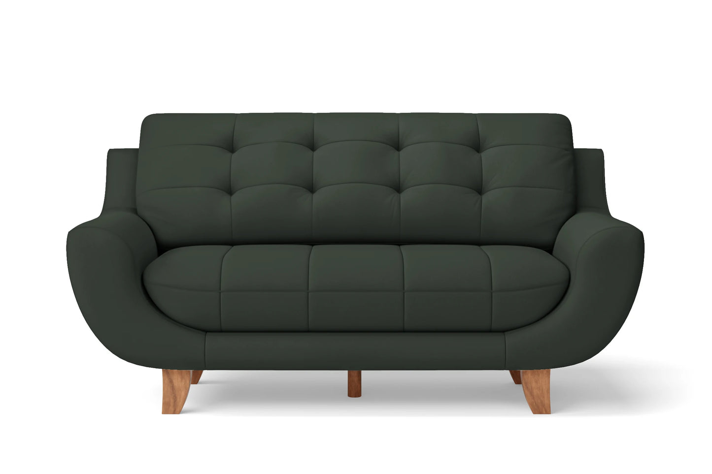 Perugia 3 Seater Sofa Green Leather