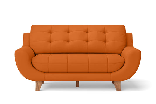 Perugia 3 Seater Sofa Orange Leather