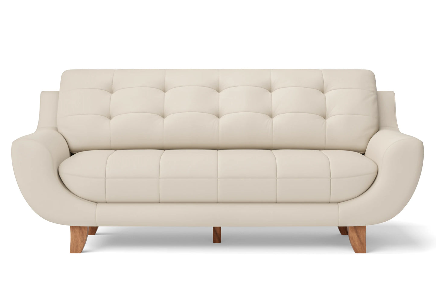 Perugia 4 Seater Sofa Cream Leather