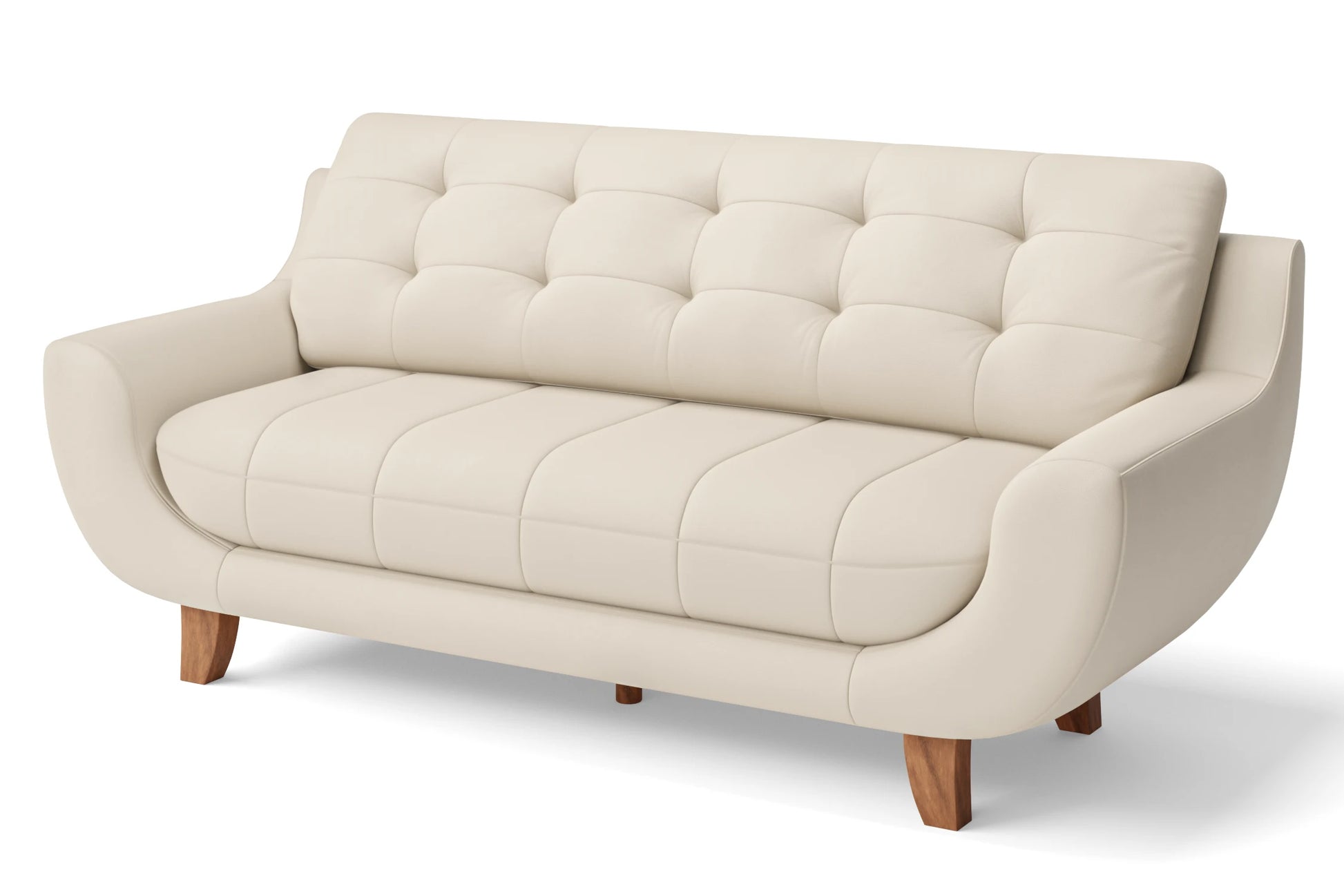 Perugia 4 Seater Sofa Cream Leather