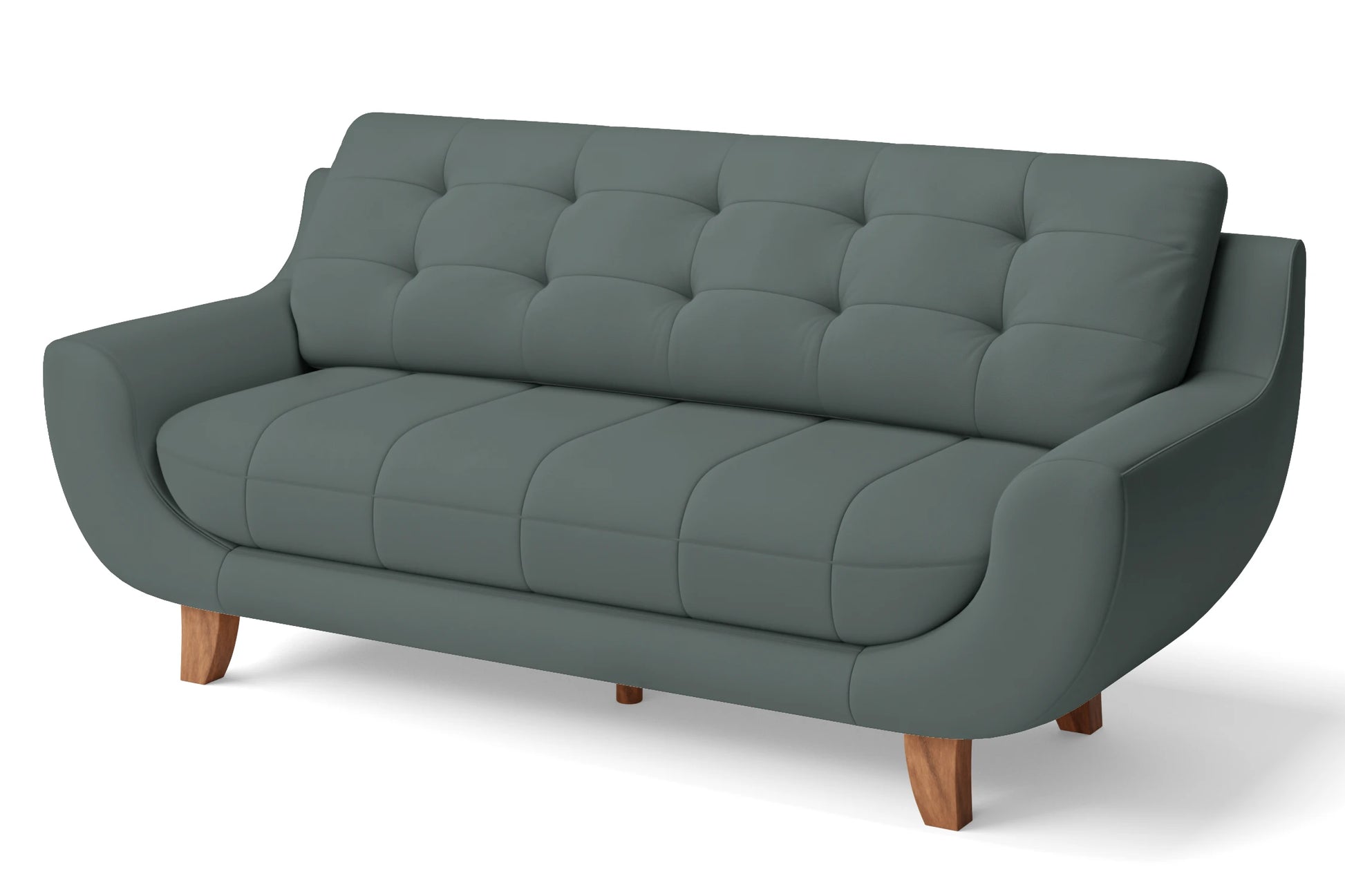 Perugia 4 Seater Sofa Dusky Turquoise Leather