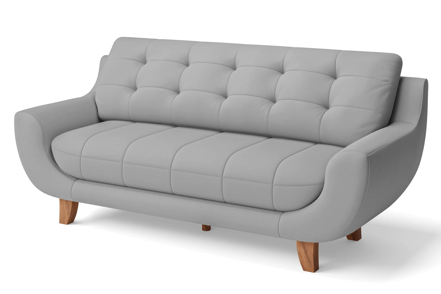 Perugia 4 Seater Sofa Grey Leather