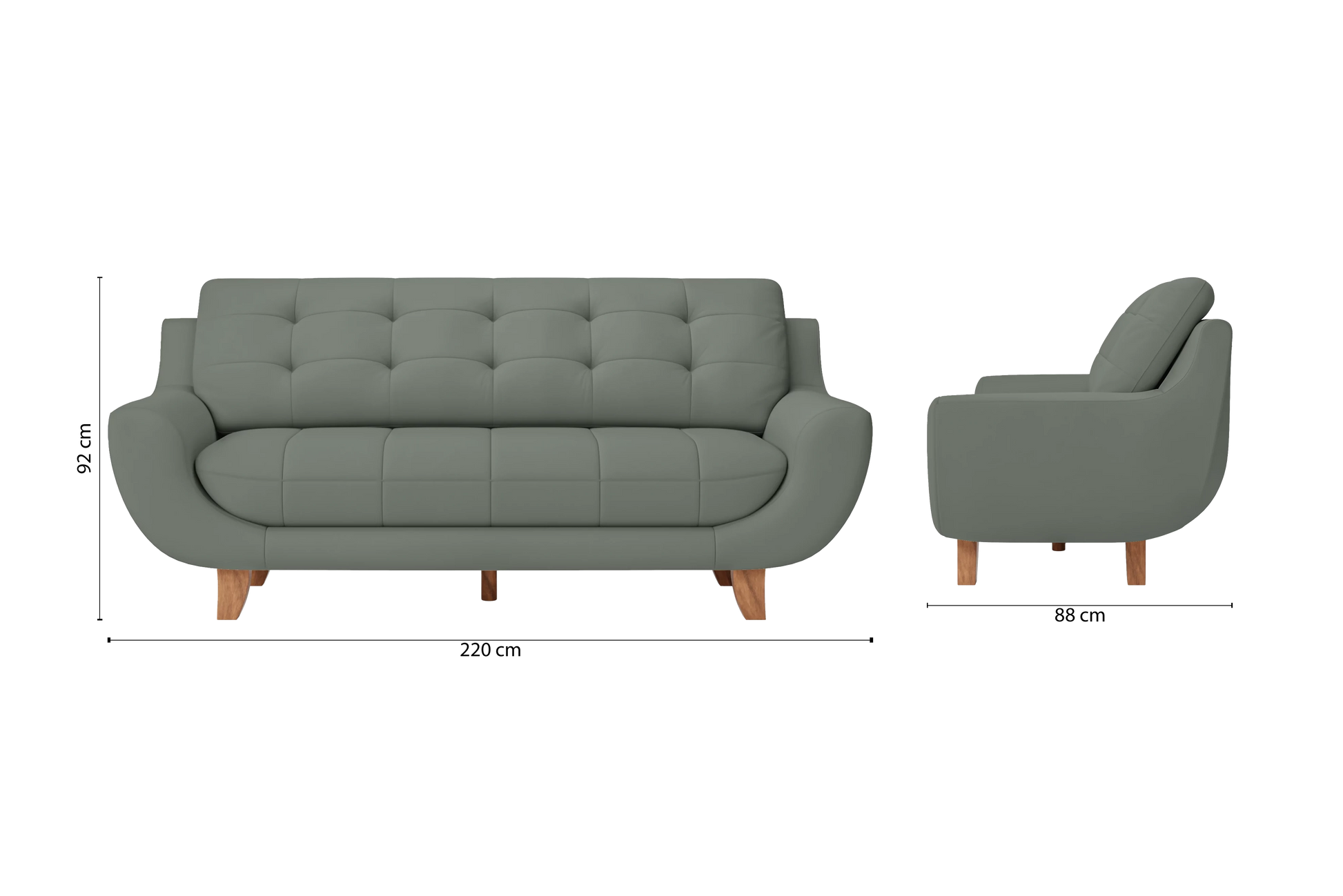 Perugia 4 Seater Sofa Lush Leather