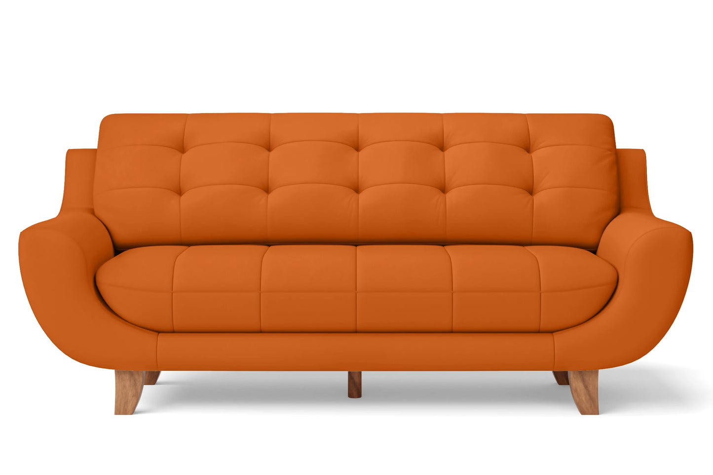 Perugia 4 Seater Sofa Orange Leather