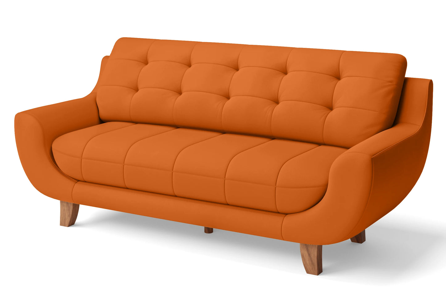 Perugia 4 Seater Sofa Orange Leather