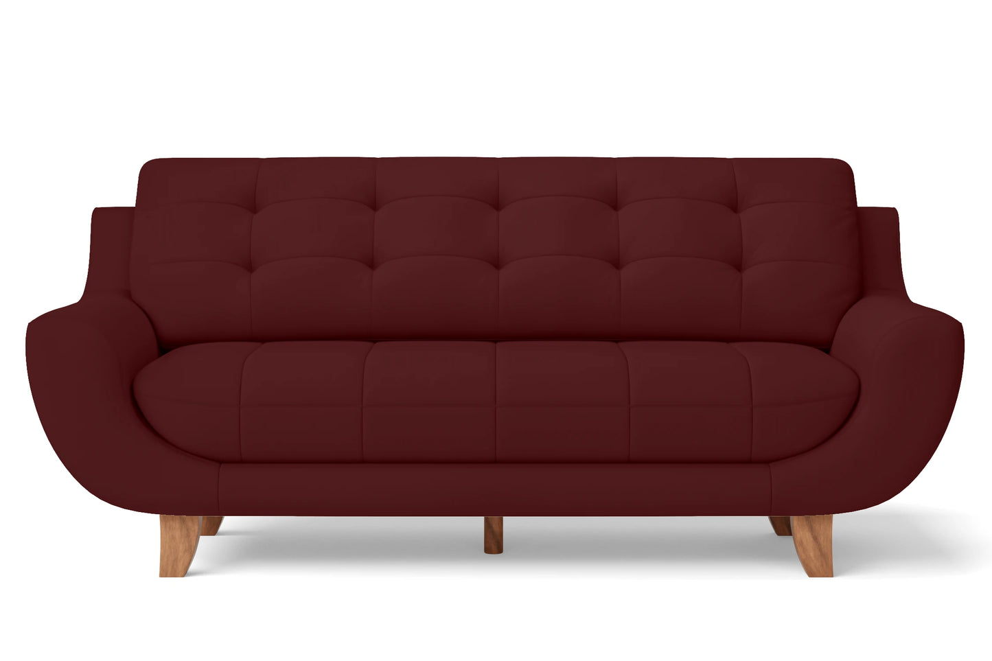 Perugia 4 Seater Sofa Red Leather