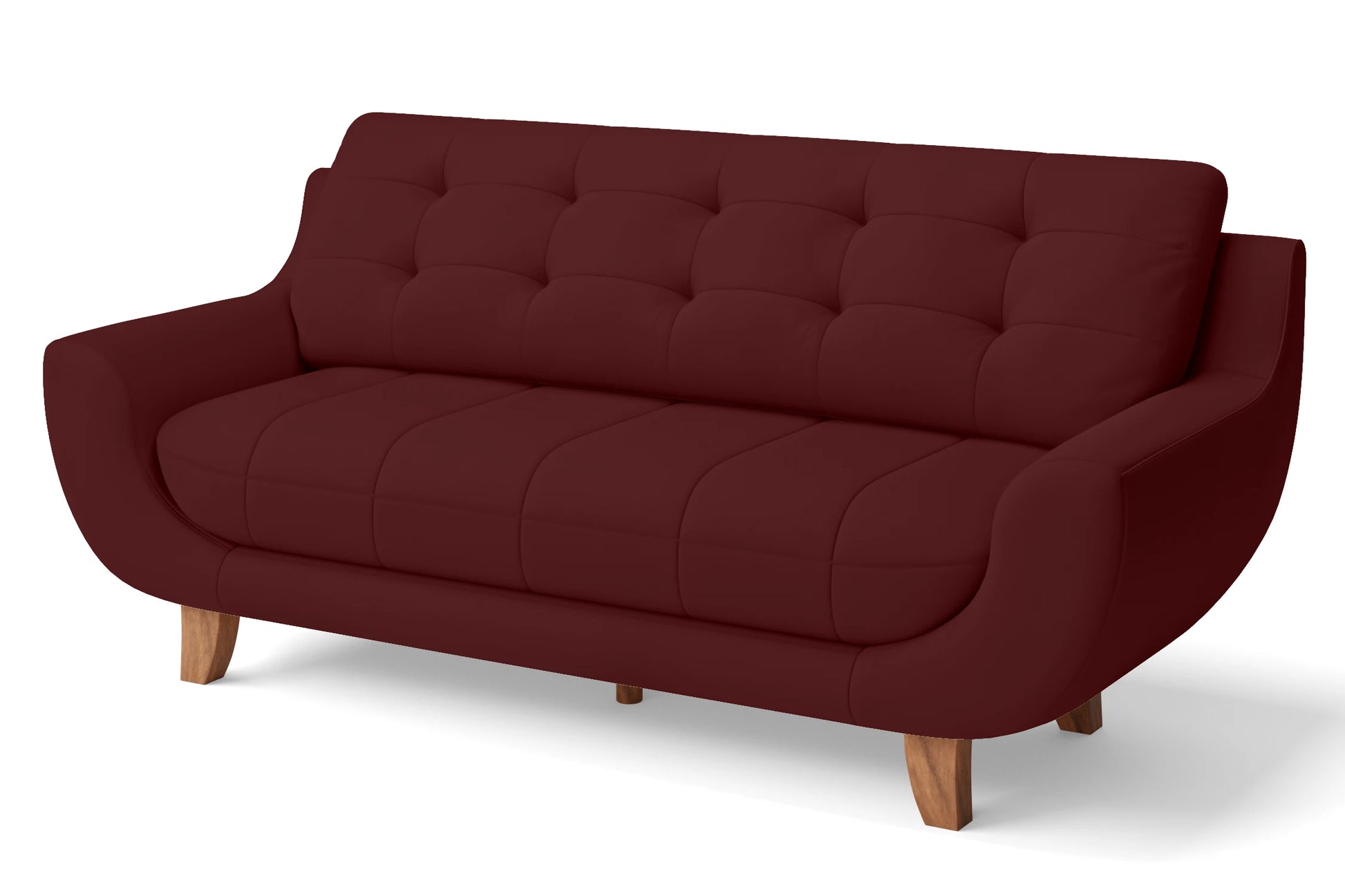 Perugia 4 Seater Sofa Red Leather