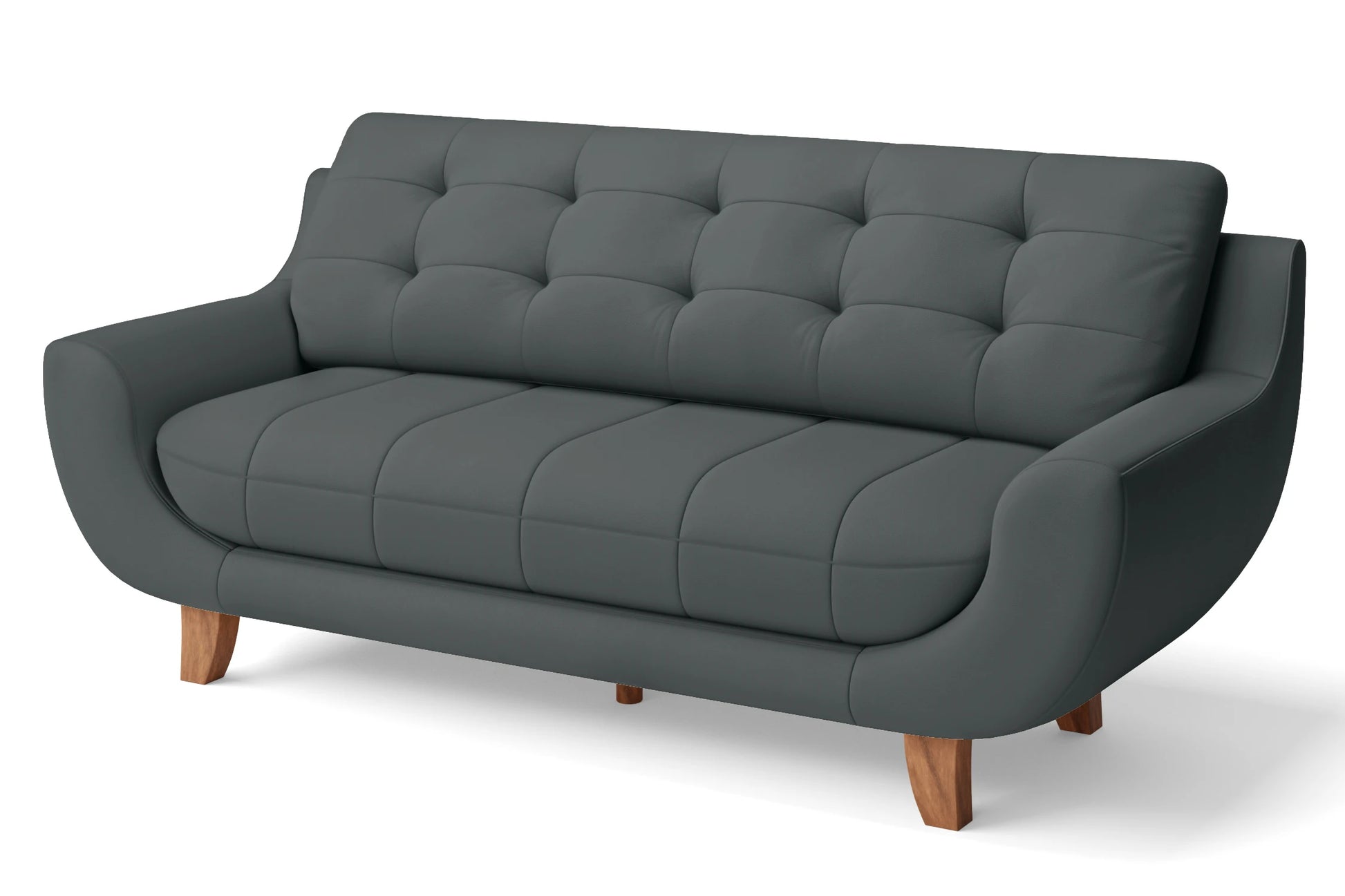 Perugia 4 Seater Sofa Slate Leather