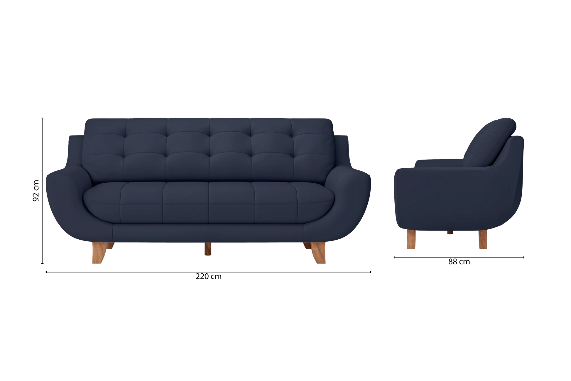 Perugia 4 Seater Sofa Spruce Leather