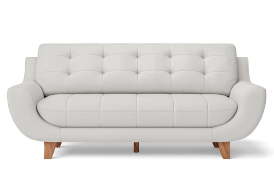 Perugia 4 Seater Sofa White Leather