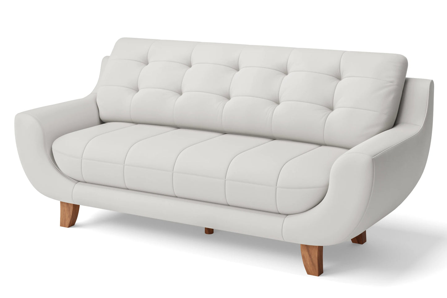 Perugia 4 Seater Sofa White Leather