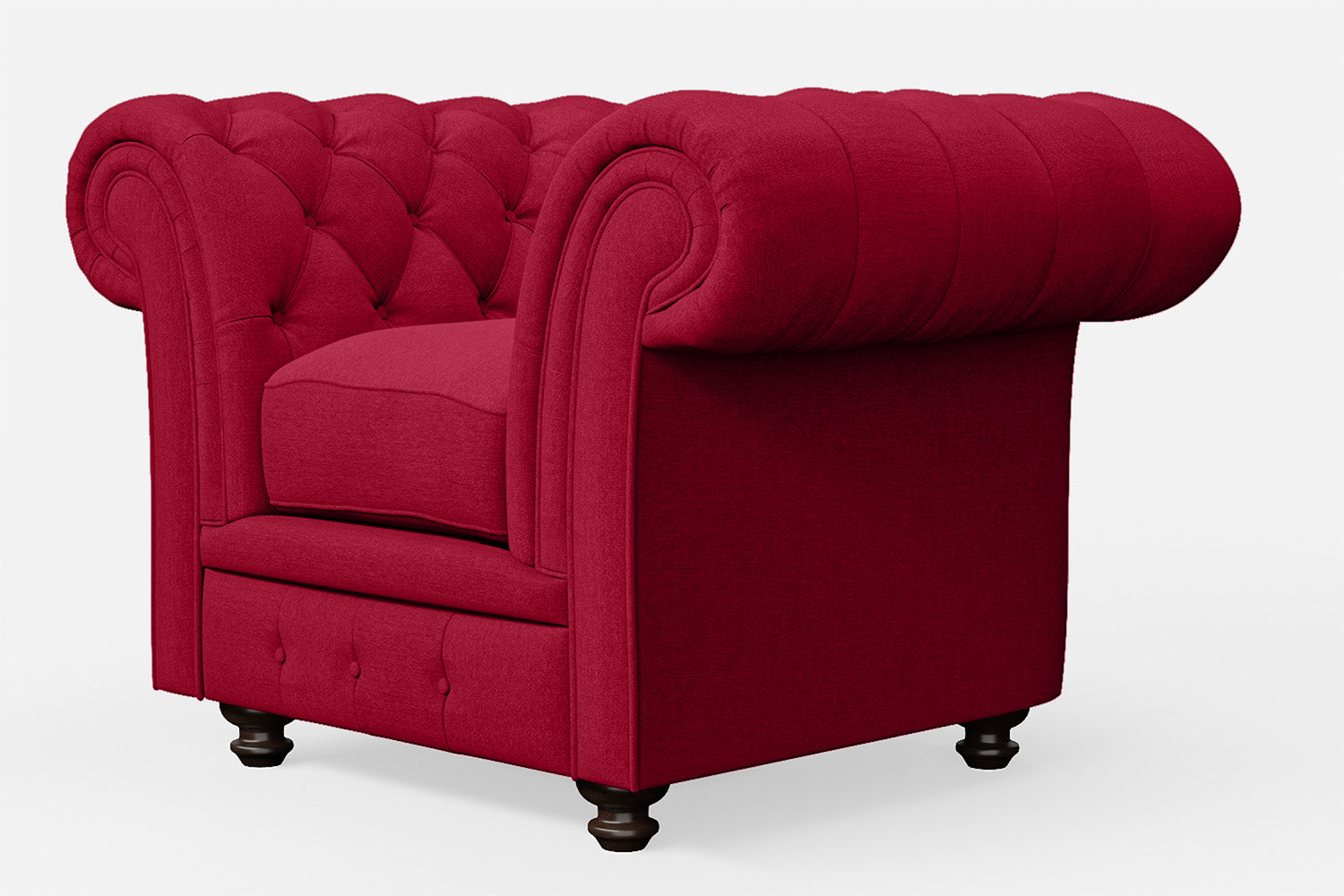 Pesaro Armchair Red Linen Fabric