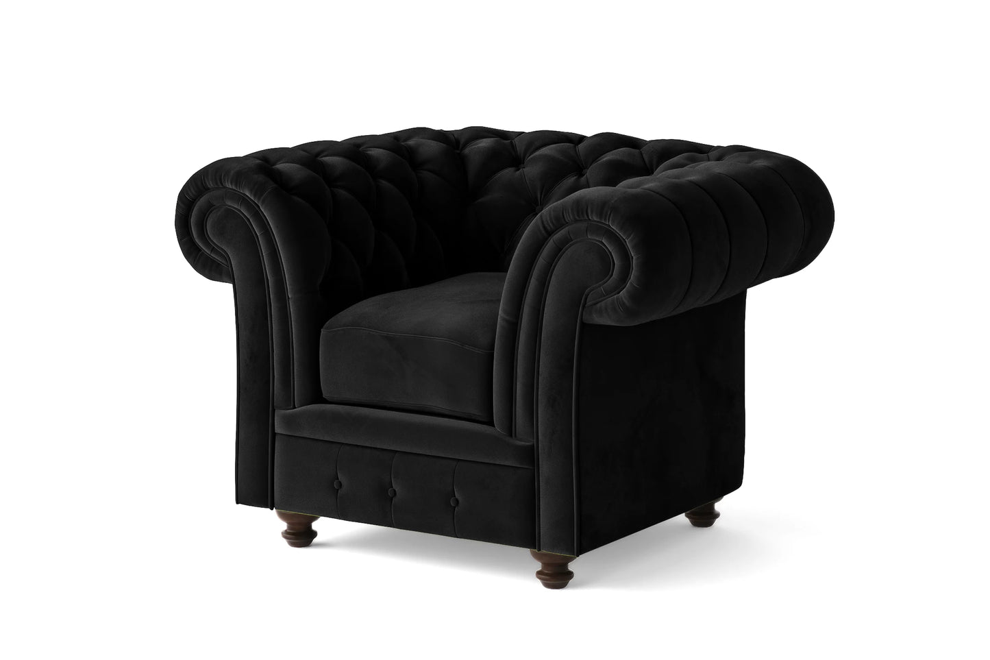 Pesaro Armchair Black Velvet