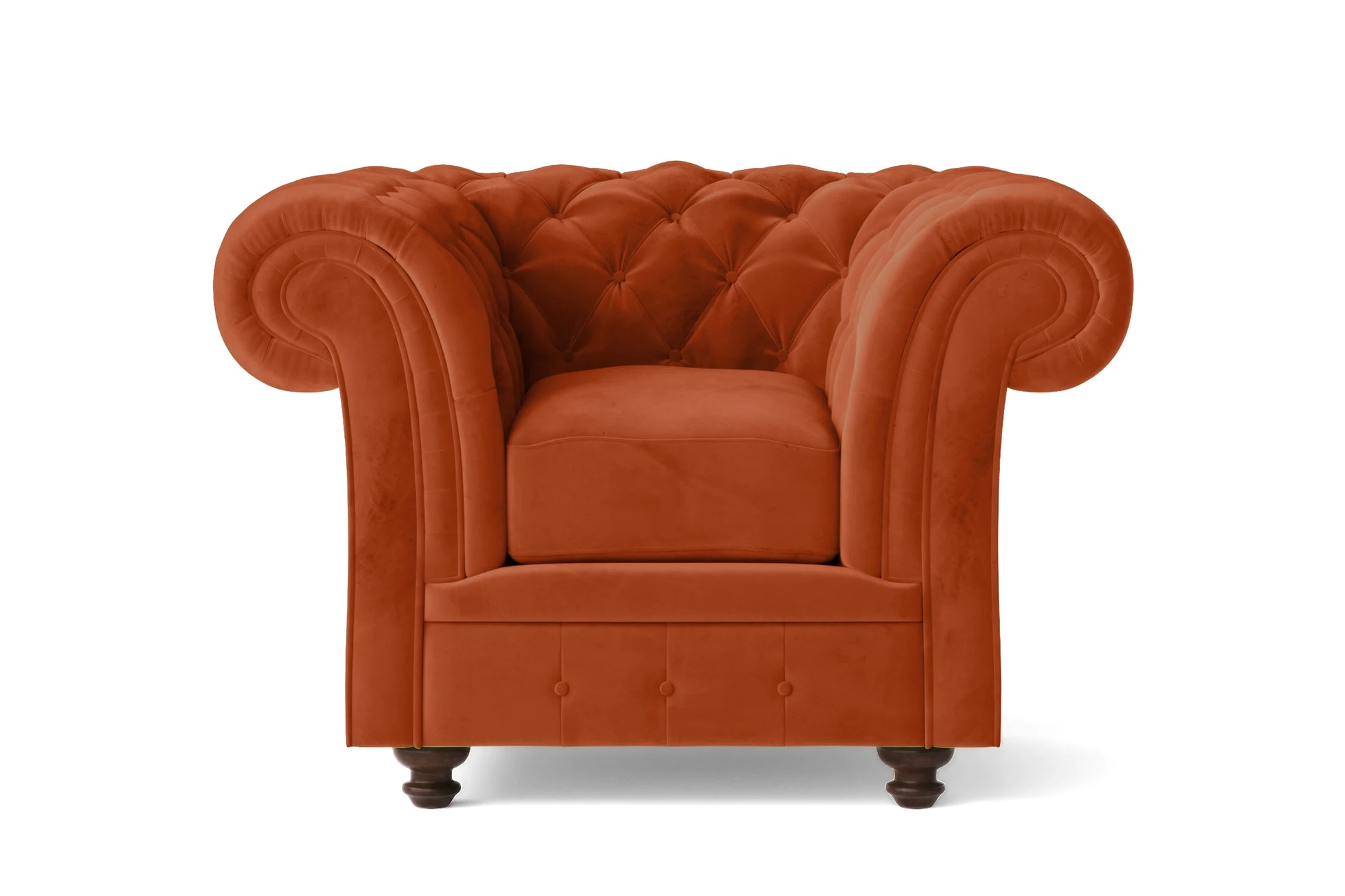 Pesaro Armchair Orange Velvet