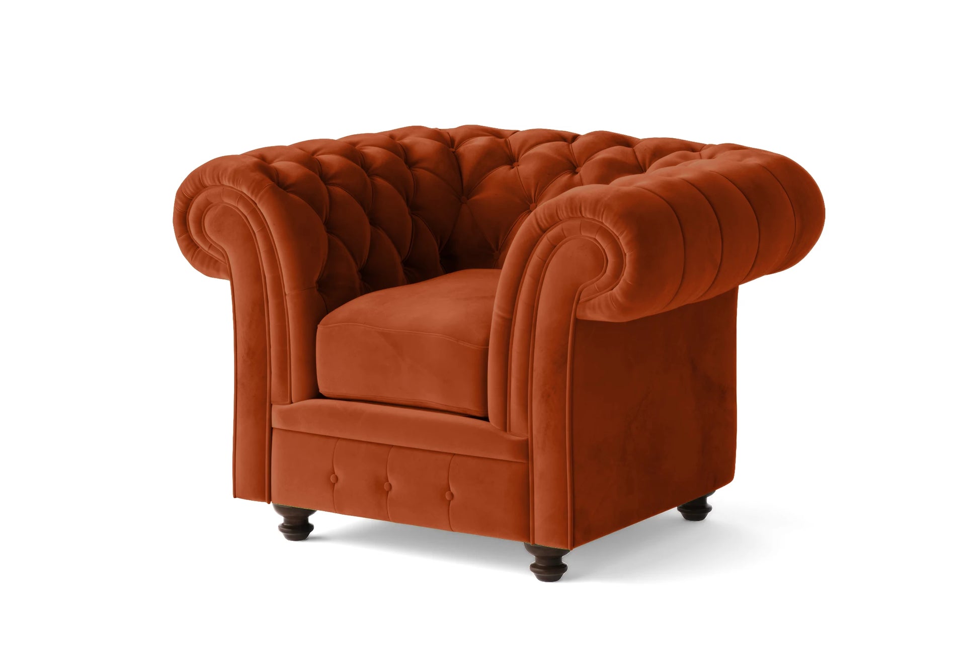 Pesaro Armchair Orange Velvet