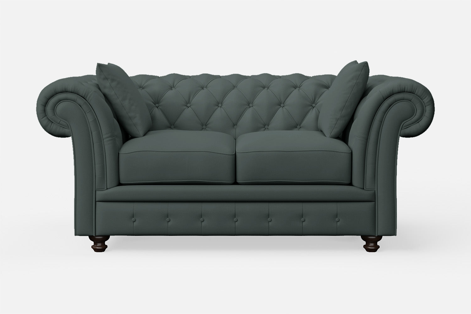 Pesaro 2 Seater Sofa Dusky Turquoise Leather