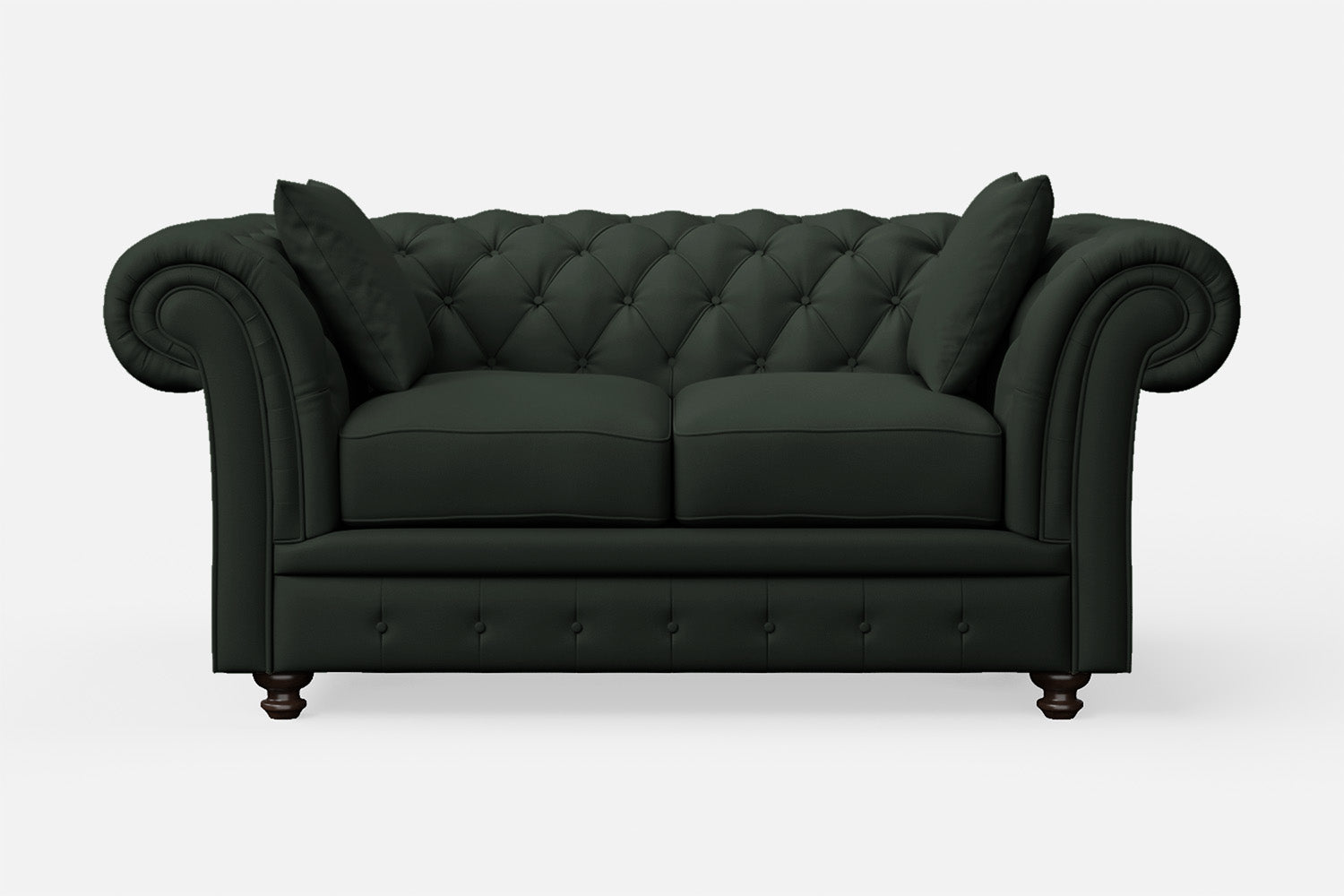 Pesaro 2 Seater Sofa Green Leather