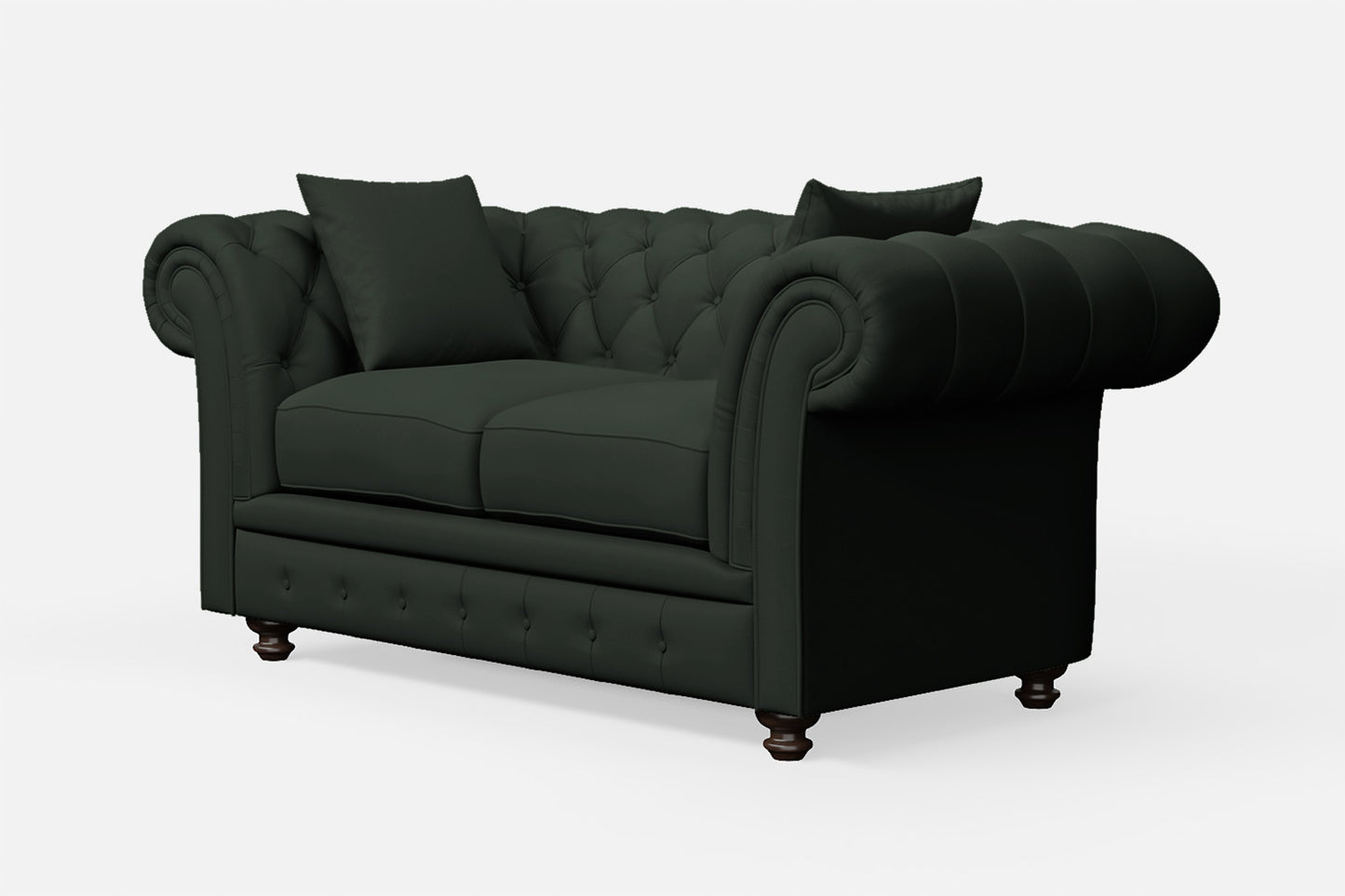 Pesaro 2 Seater Sofa Green Leather