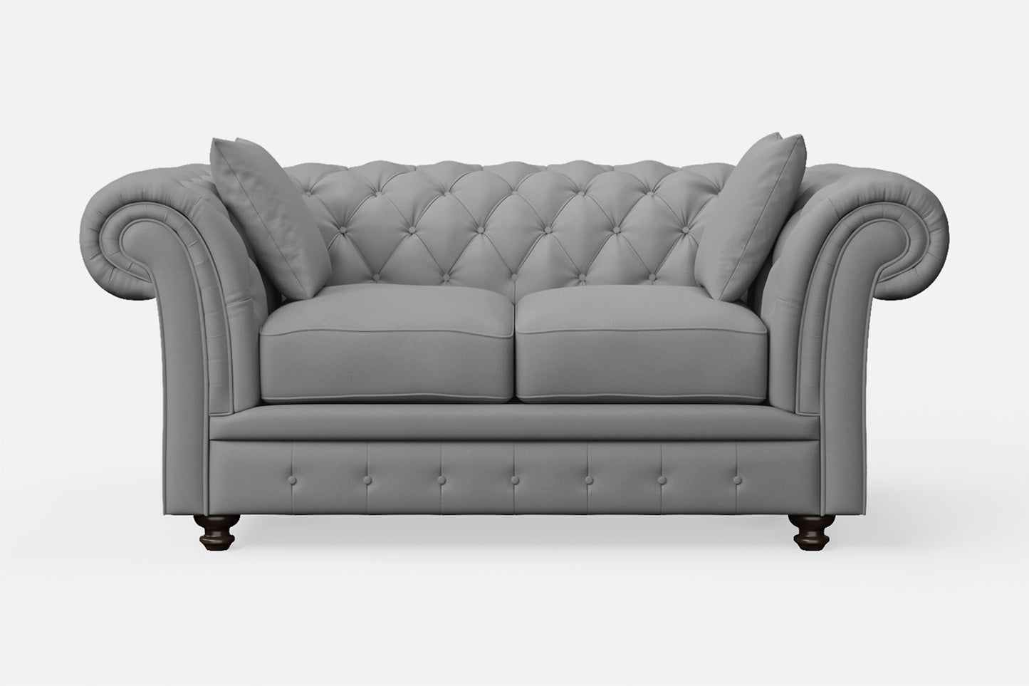 Pesaro 2 Seater Sofa Grey Leather