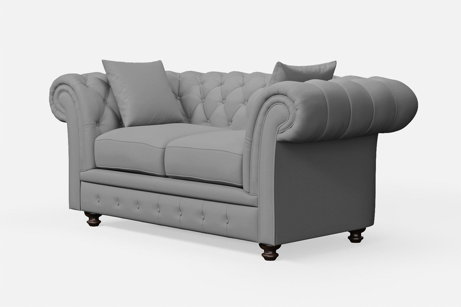 Pesaro 2 Seater Sofa Grey Leather