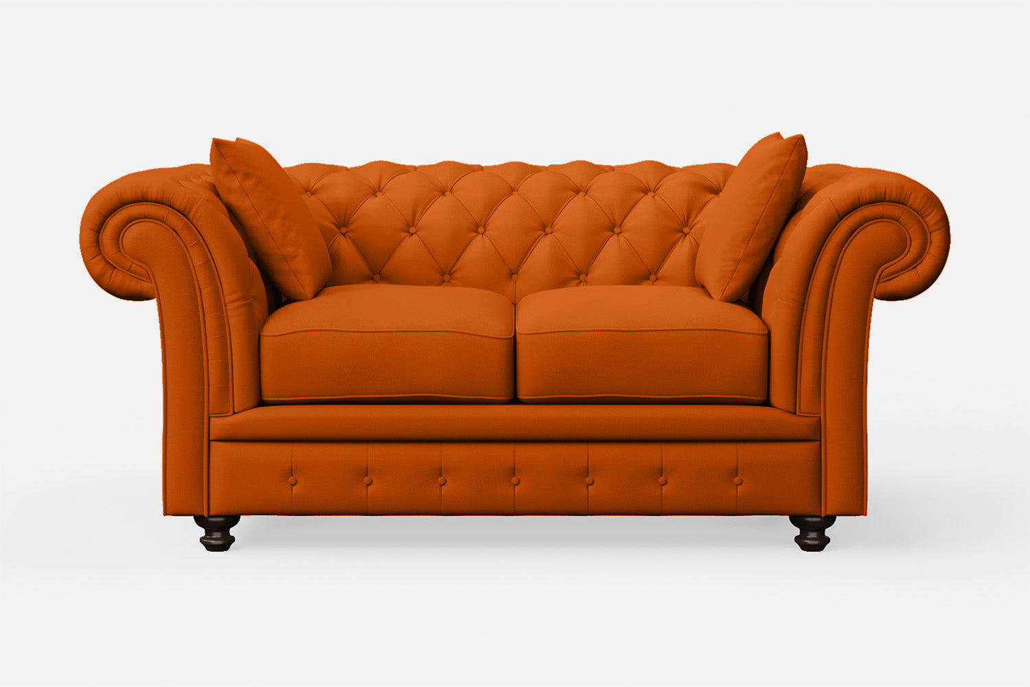 Pesaro 2 Seater Sofa Orange Leather