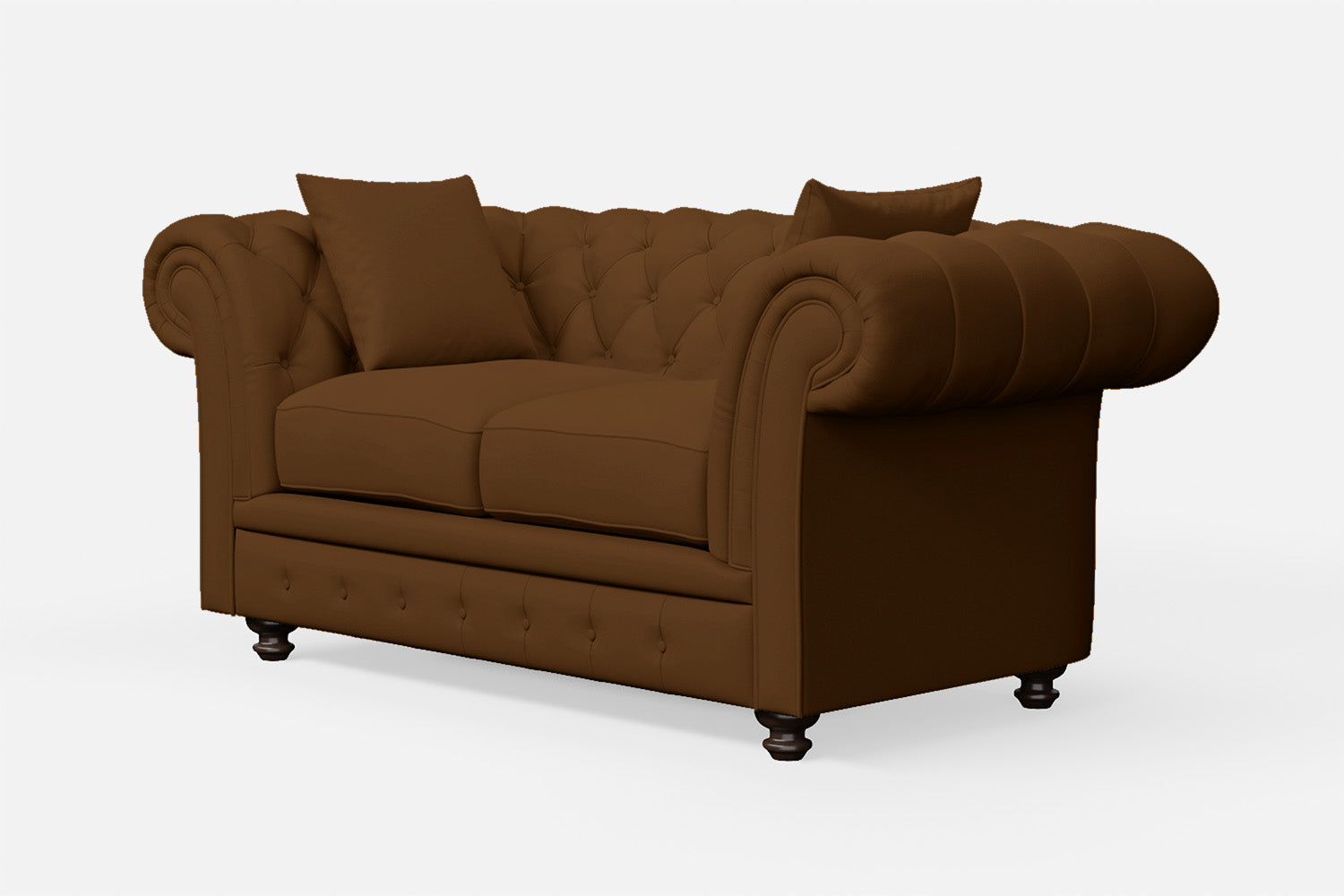 Pesaro 2 Seater Sofa Walnut Brown Leather