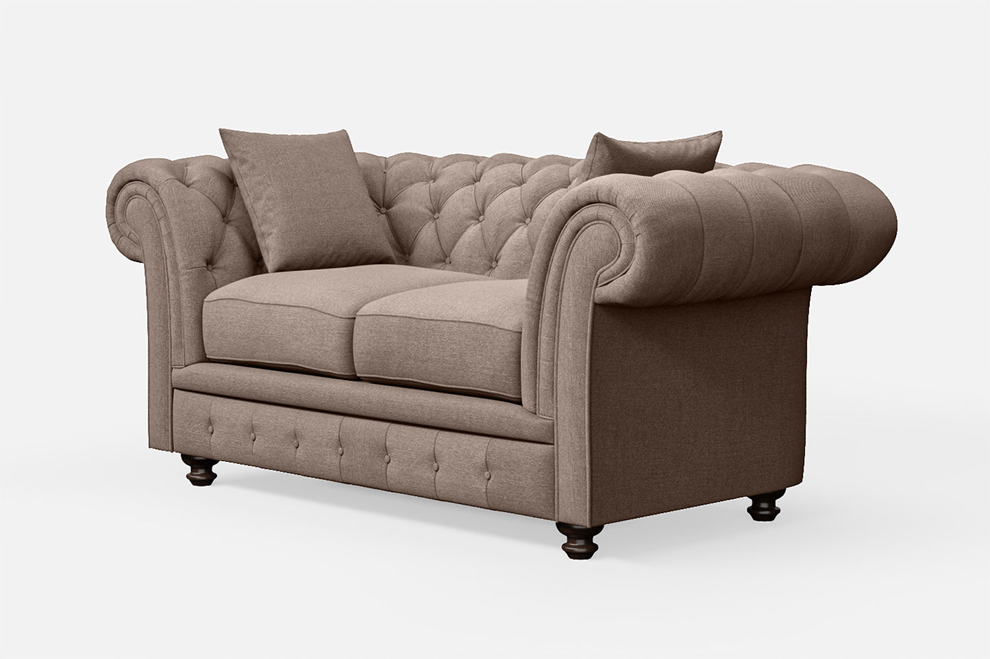 Pesaro 2 Seater Sofa Caramel Linen Fabric