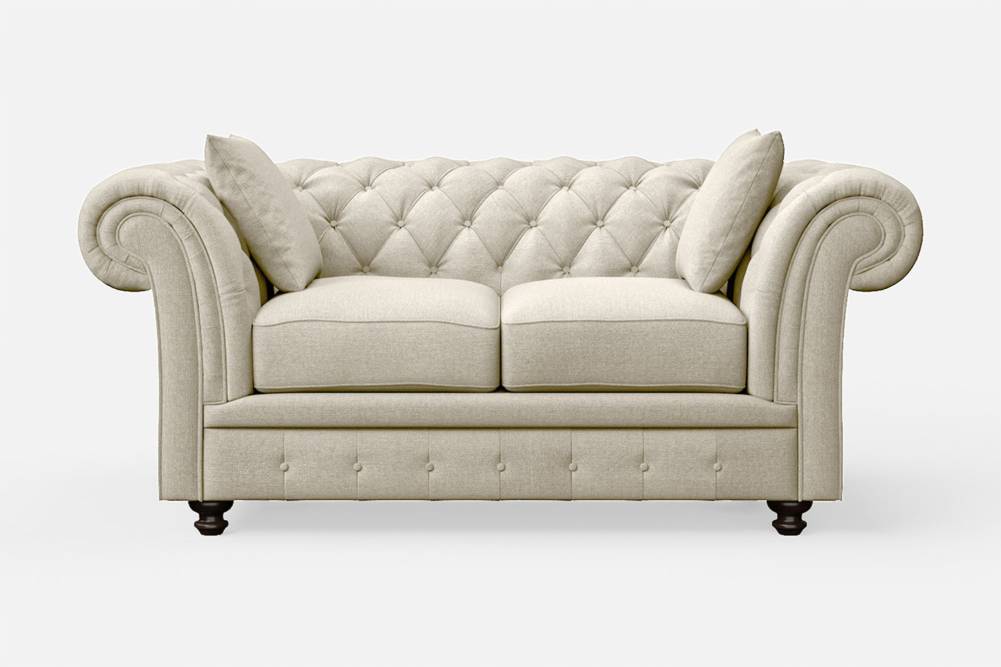 Pesaro 2 Seater Sofa Cream Linen Fabric