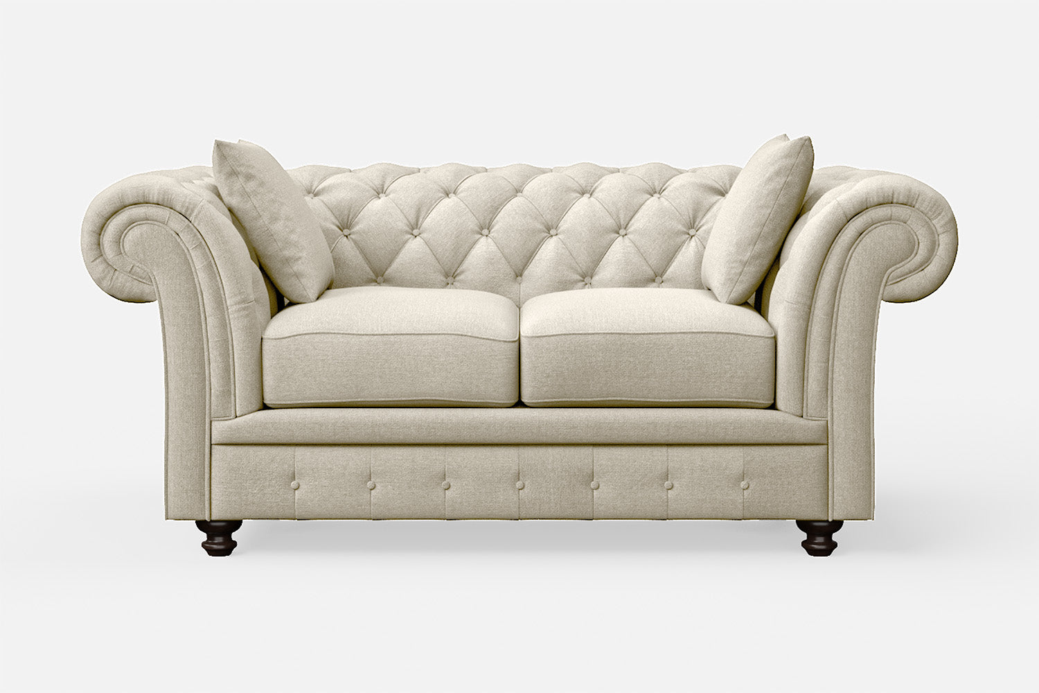 Pesaro 2 Seater Sofa Cream Linen Fabric