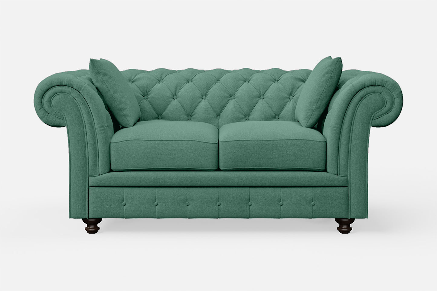 Pesaro 2 Seater Sofa Mint Green Linen Fabric