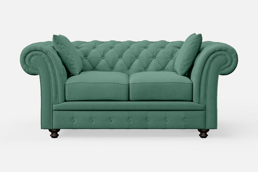 Pesaro 2 Seater Sofa Mint Green Linen Fabric