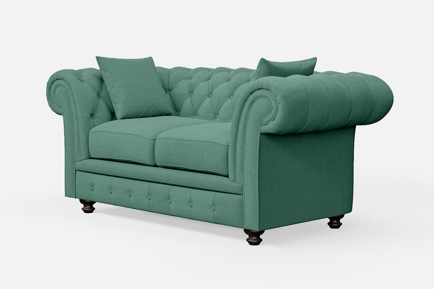 Pesaro 2 Seater Sofa Mint Green Linen Fabric