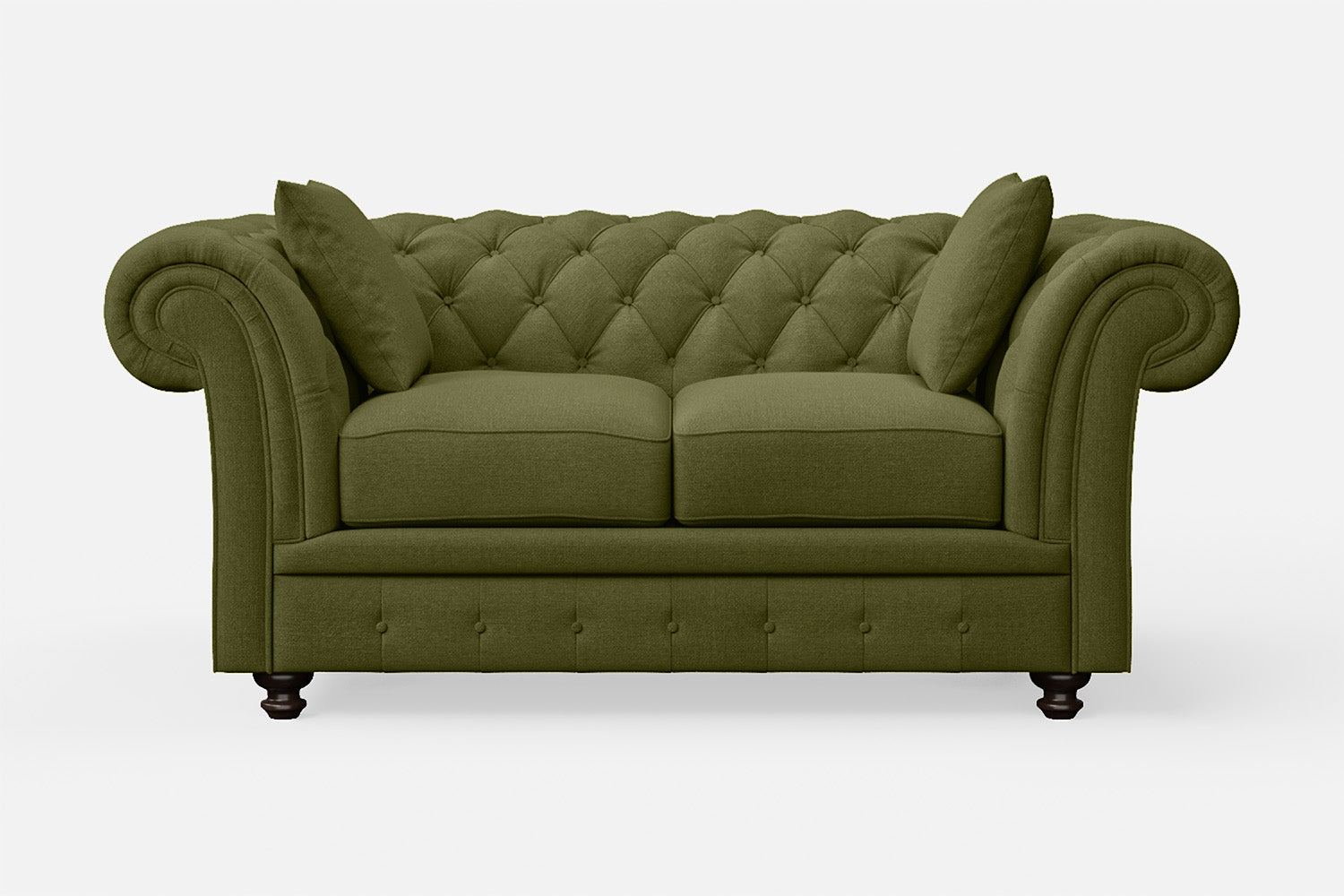 Pesaro 2 Seater Sofa Olive Linen Fabric