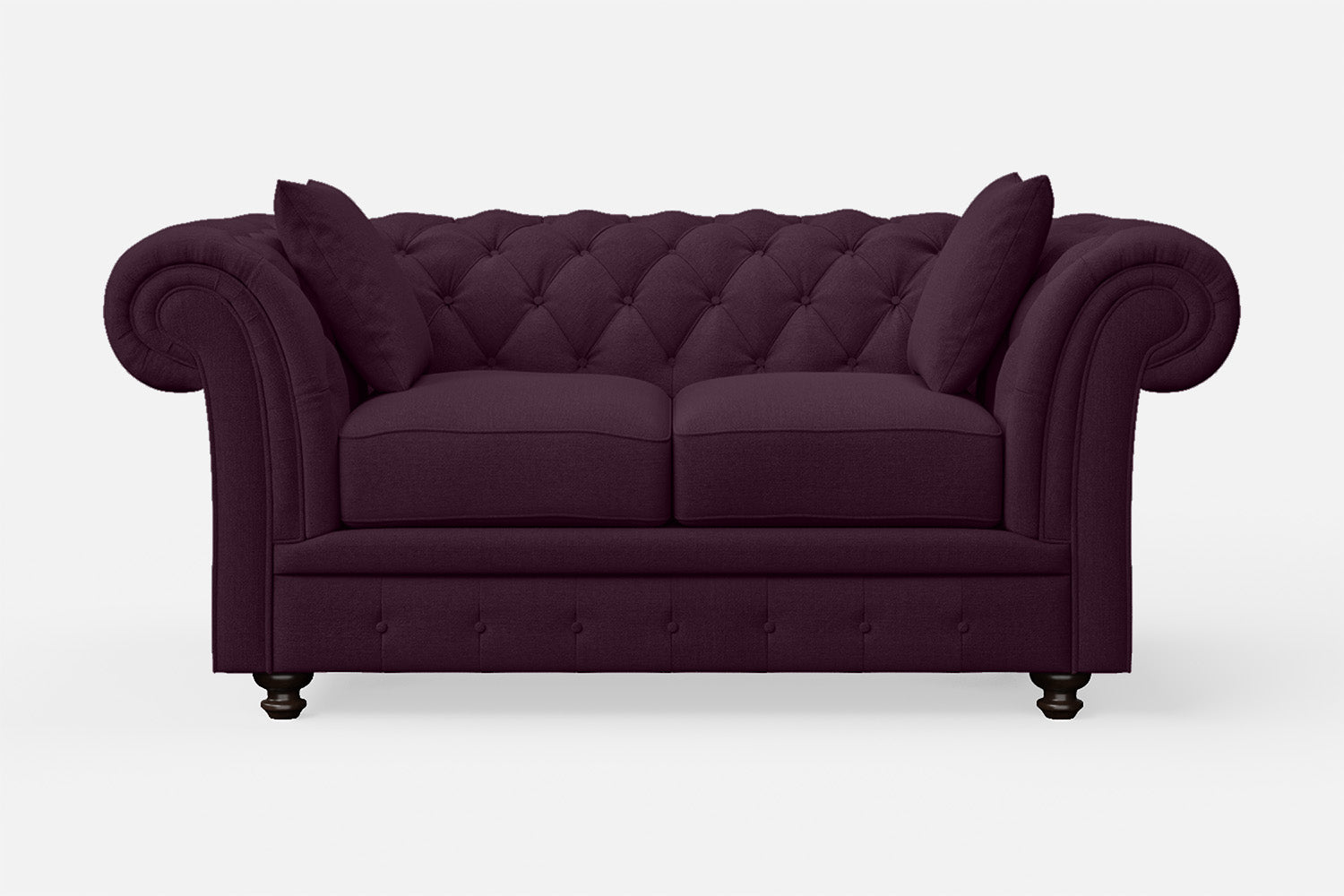 Pesaro 2 Seater Sofa Purple Linen Fabric