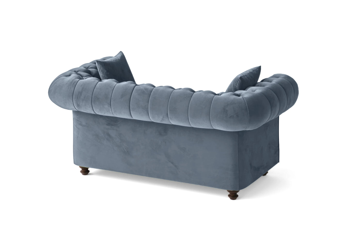 Pesaro 2 Seater Sofa Baby Blue Velvet