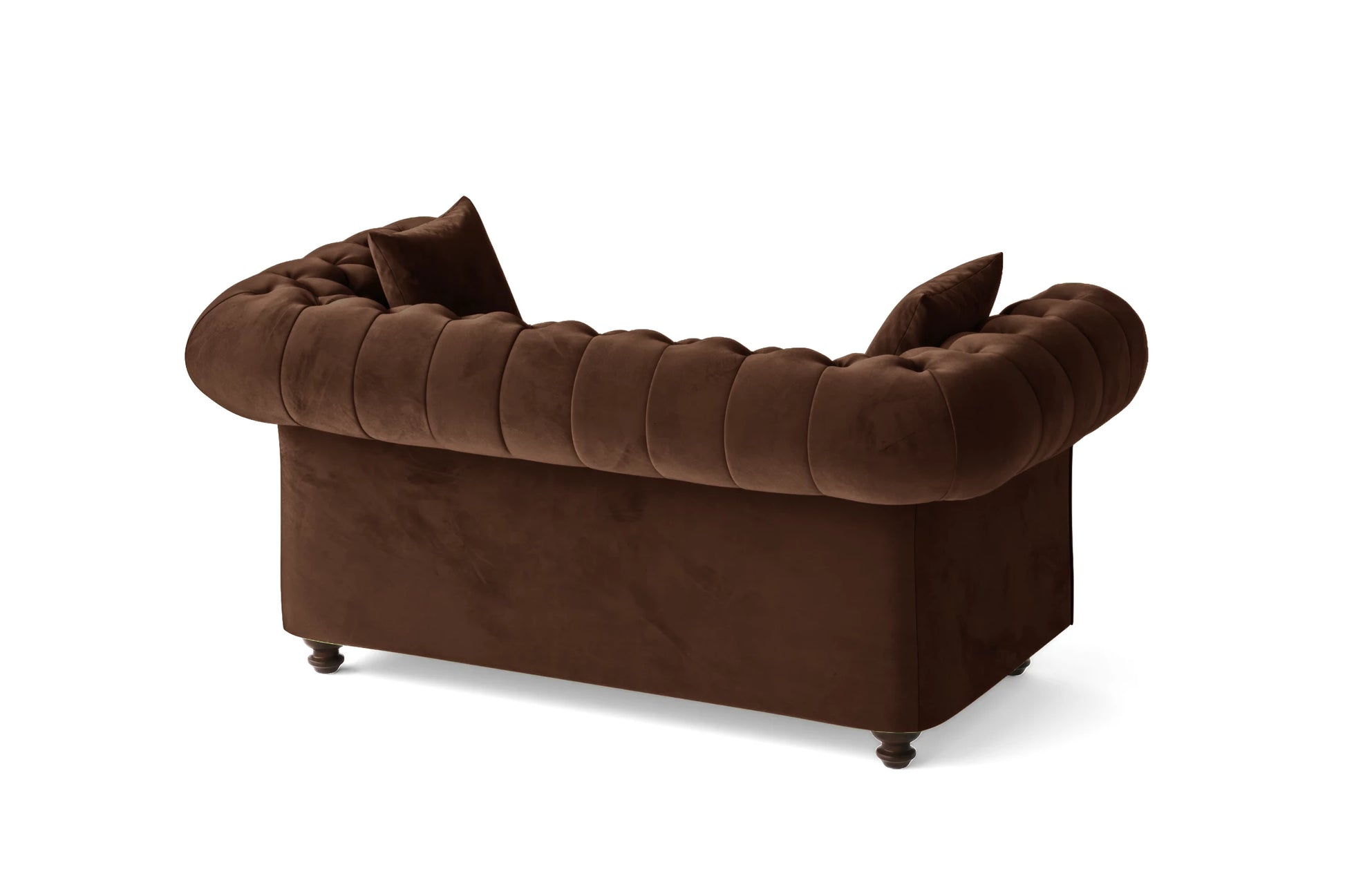 Pesaro 2 Seater Sofa Coffee Brown Velvet