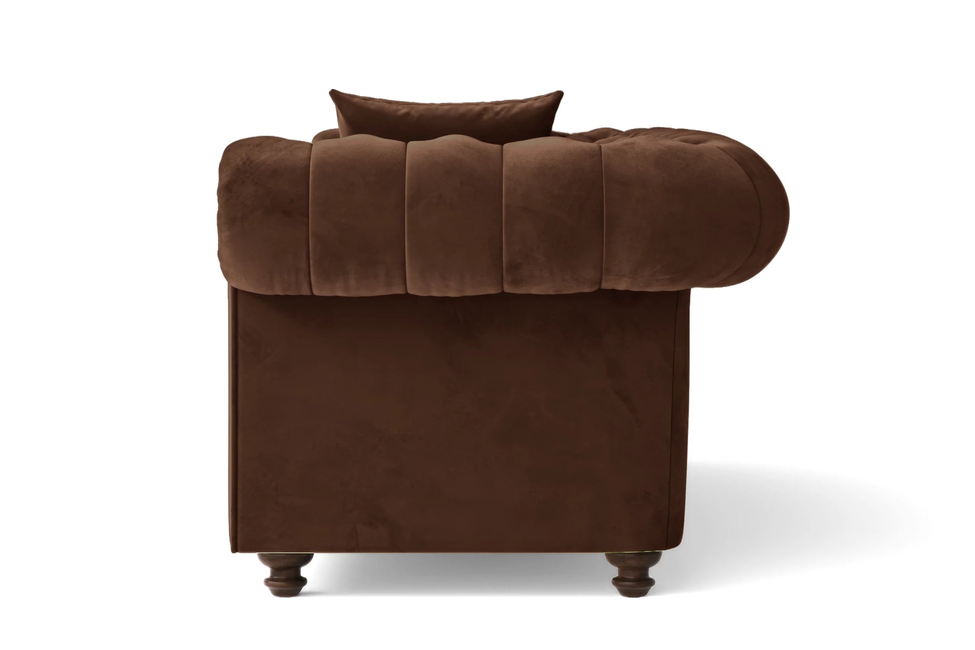 Pesaro 2 Seater Sofa Coffee Brown Velvet